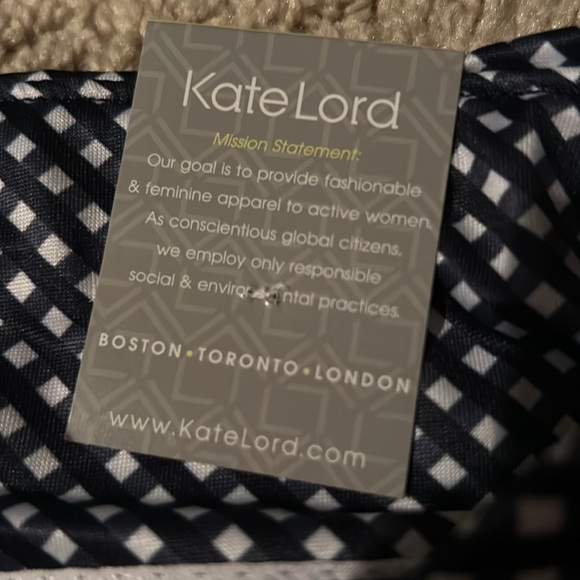 Kate Lord Gingham Golf Athletic Skort Gingham Print M NWT - Picture 3 of 7